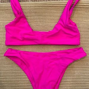 PINK ZAFUL BIKINI SWIMSUIT / Size: M(6)